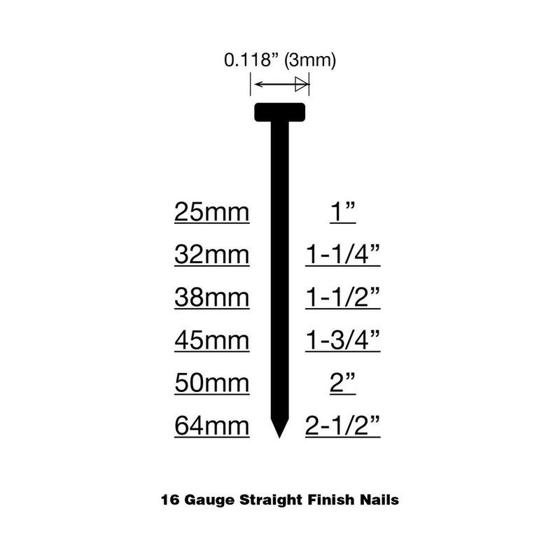 Freeman Neumático 16-Gauge 2-1/2 in. Clavadora de Acabado Recto - PFN64