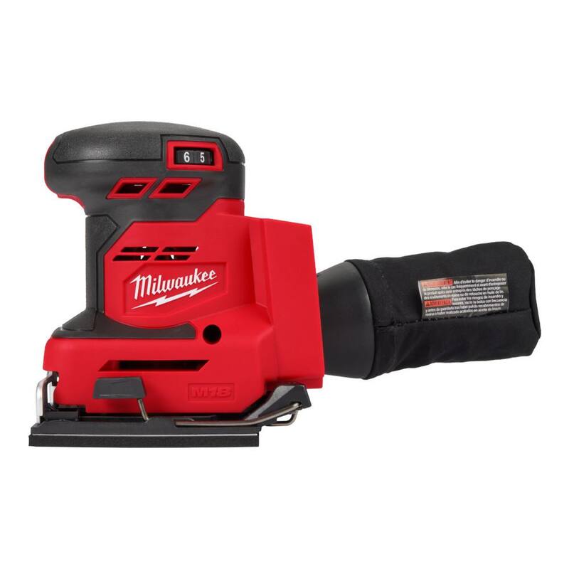 Milwaukee M18 FUEL 18-Volt Lithium-Ion Sin Cepillo Inalámbrico Gen II Clavadora de Brad de 18 pulgadas (Herramienta solamente) con Lijadora de Hoja de 1/4 de M18 - 2746-20-2649-20