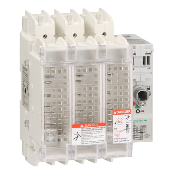 Schneider Electric Interruptor de desconexión de fusibles, 600 V - GS2JU3N