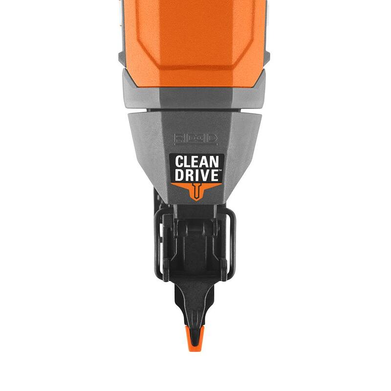 Clavadora neumática RIDGID de calibre 18 de 2-1/8 pulgadas con tecnología CLEAN DRIVE y clavadora de acabado recto - R213BNF-R250SFF