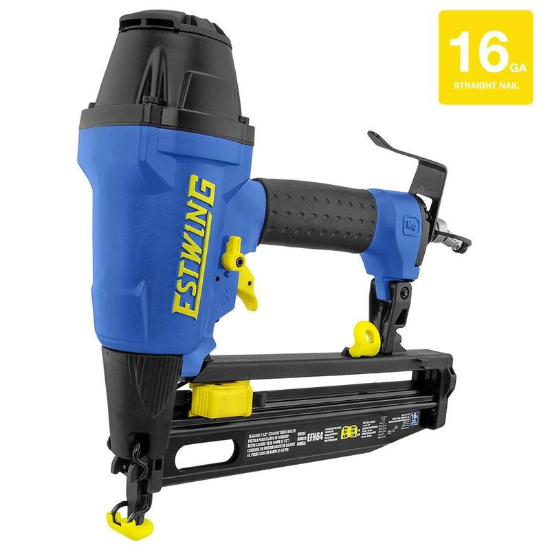 Clavadora neumática de acabado recto de calibre 16 de 2-1/2 pulgadas con bolsa de lienzo - EFN64