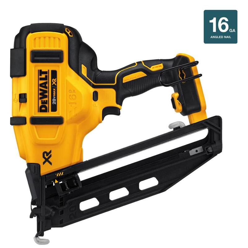 Clavadora angular sin cable DEWALT 20V MAX de 16 calibres con batería de iones de litio de 20V MAX 5.0Ah - DCN660BW205