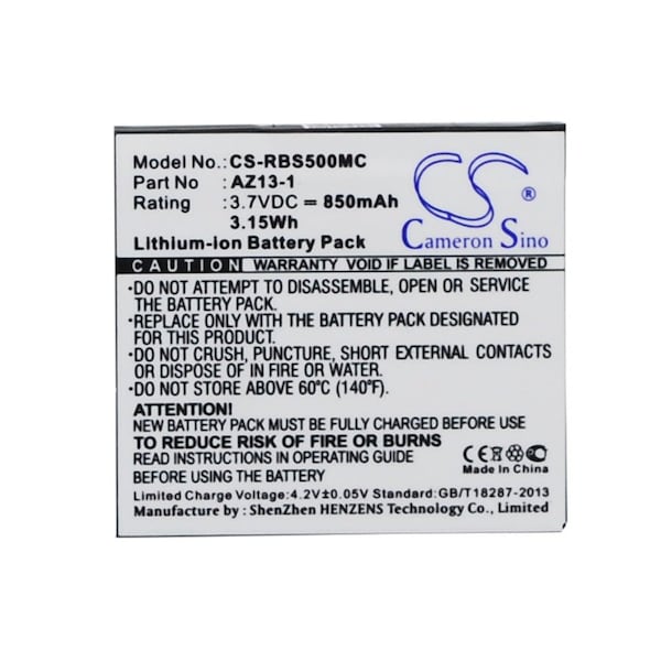 Bsc Preferred Xiaoyi AZ13-1 AZ13H YDXJ01XY Camera Replacement Battery - CS-RBS500MC.3