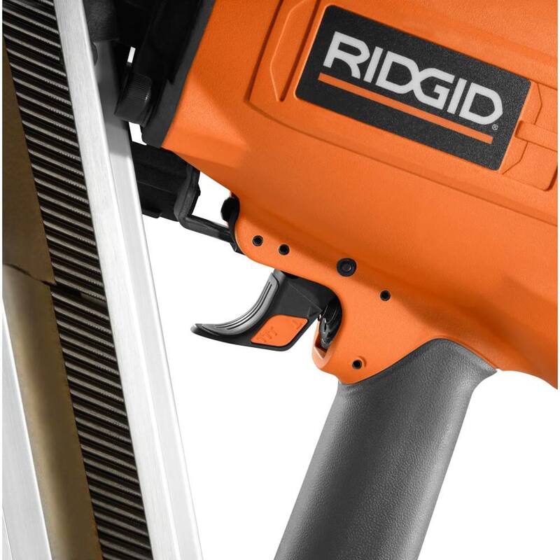 Clavadora de armazón RIDGID neumática de 30 a 34 grados y cabeza recortada de 3-1/2 pulgadas - R350CHD