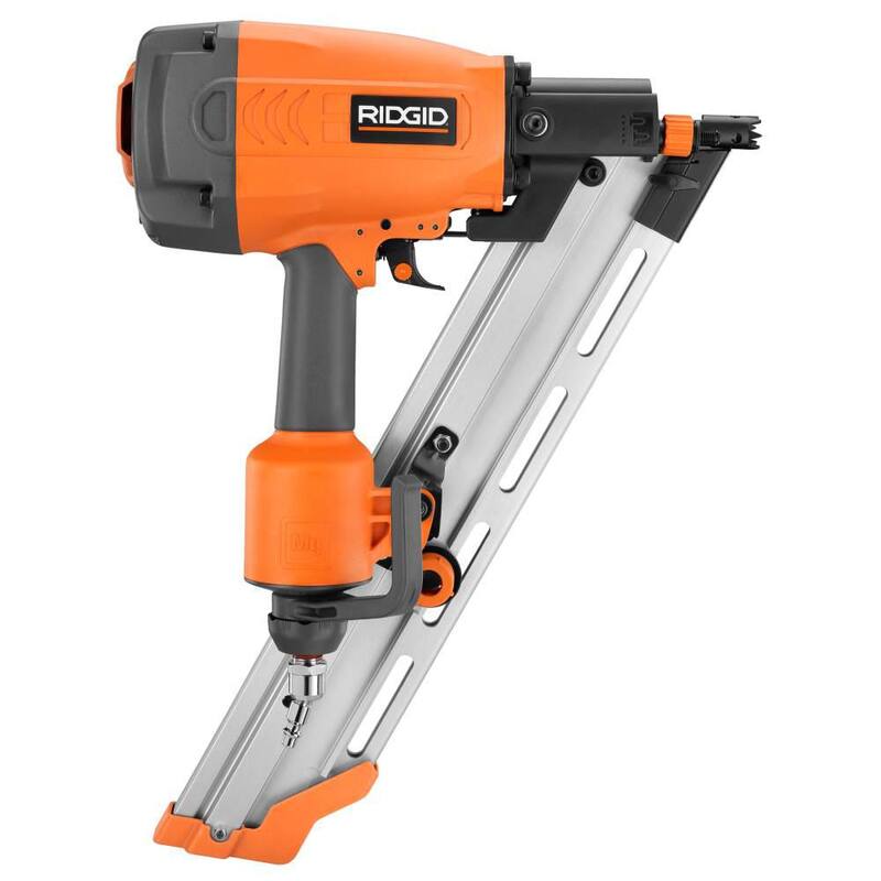 Clavadora de armazón RIDGID neumática de 30 a 34 grados y cabeza recortada de 3-1/2 pulgadas - R350CHD