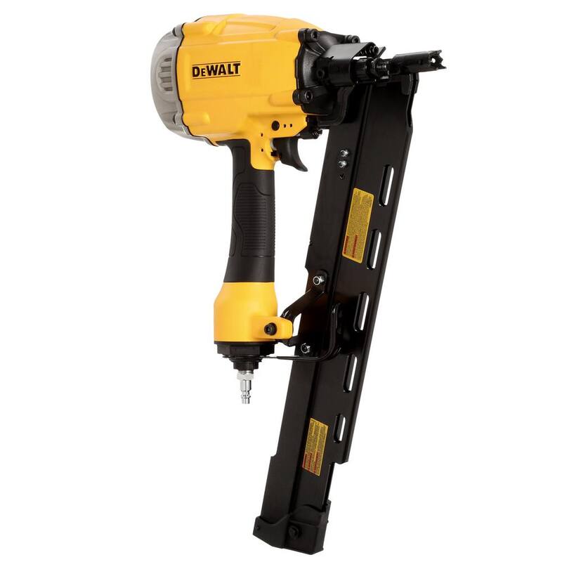 DEWALT Clavadora de armazón colada neumática de 21 grados y clavos de armazón metálicos de 3 pulgadas x 0.131 pulgadas (paquete de 2000) - DWF83PLW10D131