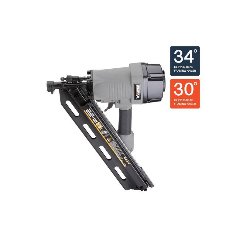 Clavadora para armado de estructuras de cabeza recortada de 34 grados de 3-1/2 pulgadas Neumática NuMax - SFR3490