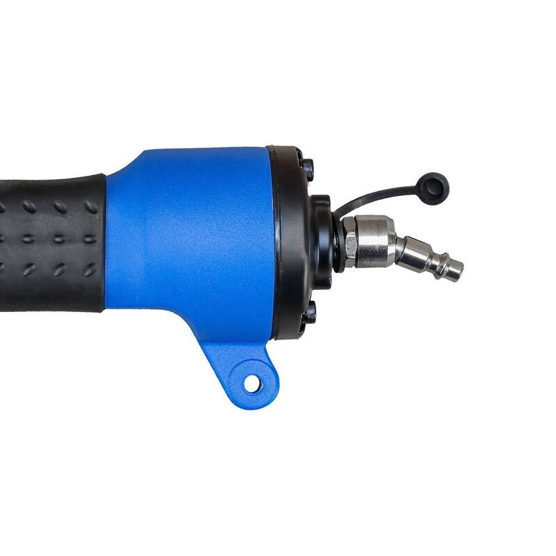 Clavadora neumática de concreto de 3 pulgadas con un solo pasador de la marca Estwing con adaptador giratorio industrial de 1/4 de pulgada NPT y bolsa - ESSCP.
