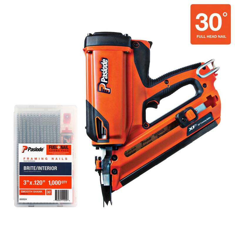 Kit combinado de clavadora inalámbrica Paslode CFN325XP con batería de iones de litio de 30 grados, incluye Brite FNP - 906300FN