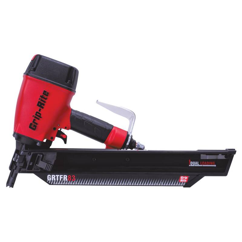 Grip-Rite Clavadora de armazón de cabeza redonda de tira de plástico de 3-1/4 pulgadas y ángulo de 21 grados - GRTFR83