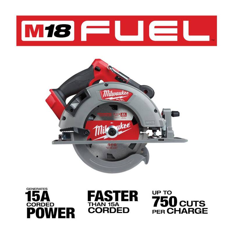 Milwaukee M18 FUEL 18-Volt Lithium-Ion Brushless Clavadora Inalámbrica Dúplex (Herramienta solamente) con Sierra Circular M18 FUEL de 7-1/4 pulgadas - 2844-20-2732-20