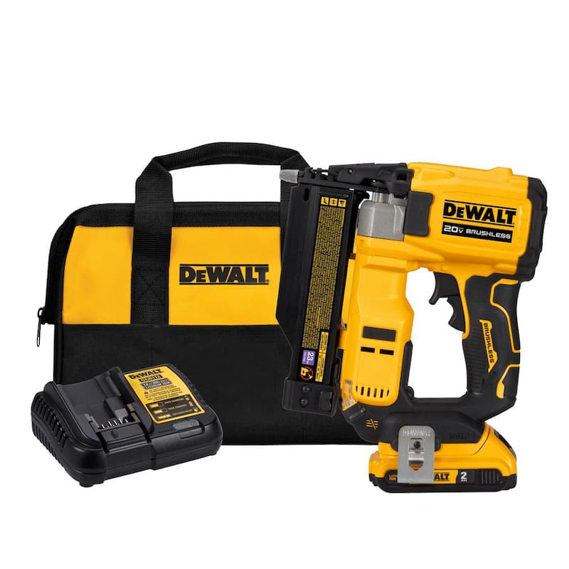 DEWALT ATOMIC 20V MAX Clavadora de chapa de 23 calibres inalámbrica de iones de litio con batería de 2.0Ah y cargador - DCN623D1