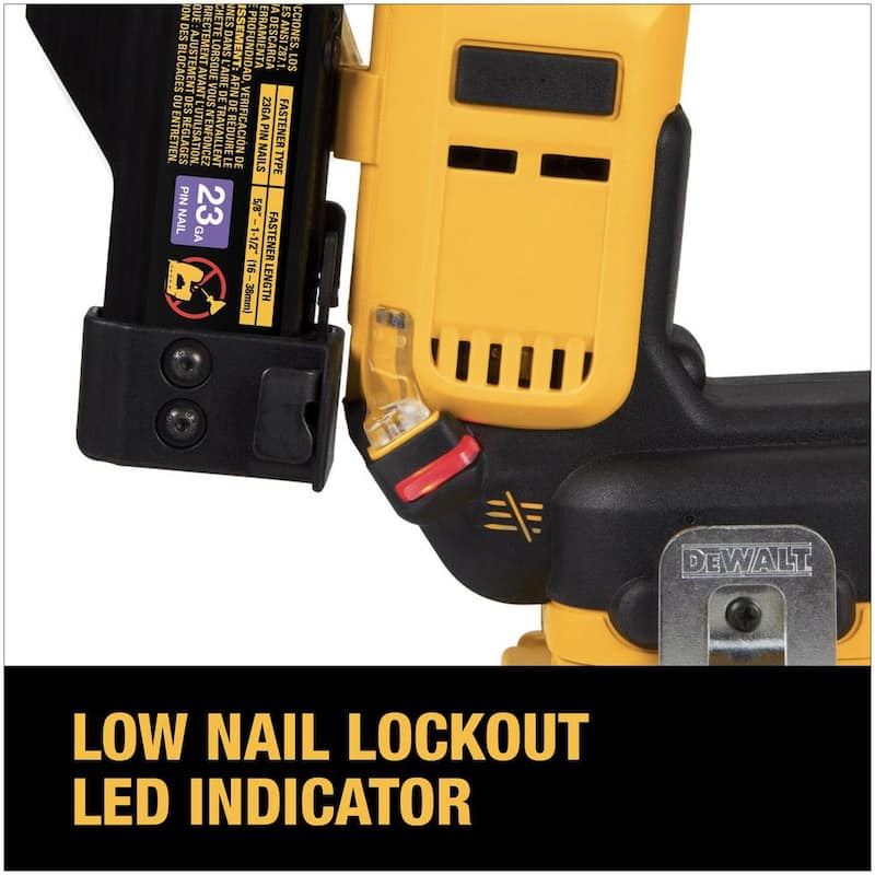 DEWALT ATOMIC 20V MAX Clavadora de chapa de 23 calibres inalámbrica de iones de litio con batería de 2.0Ah y cargador - DCN623D1
