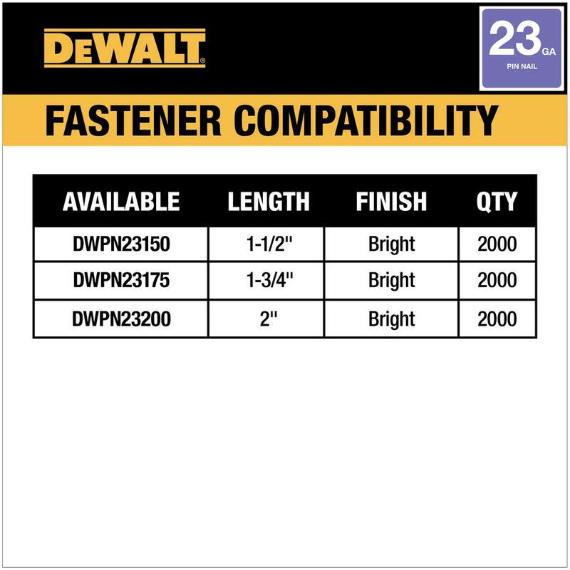 DEWALT ATÓMICO 20V MAX Clavadora de clavos calibre 23 inalámbrico de iones de litio y luz de trabajo inalámbrica compacta 20V MAX - DCN623BW077B