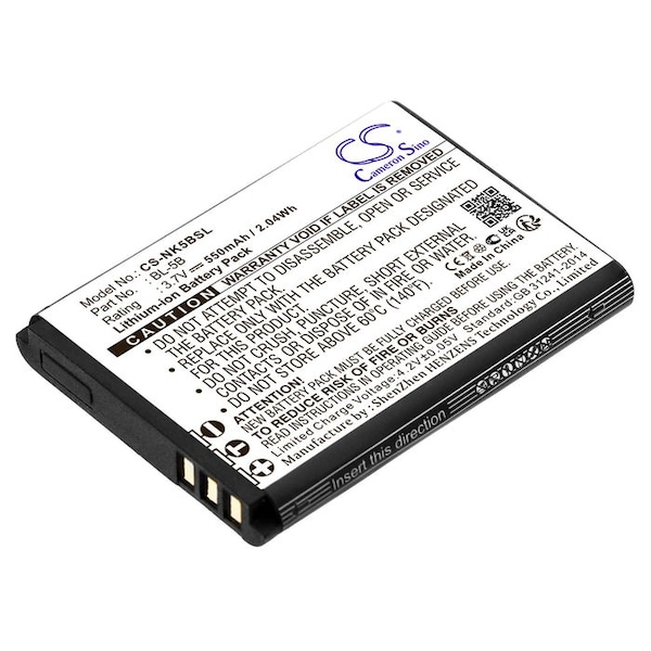 Bsc Preferred Alcatel One Touch S680 OT-S680 550mAh Camera Replacement Battery - CS-NK5BSL.1