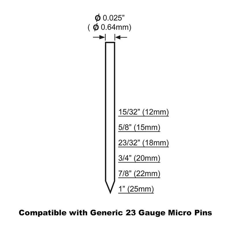 Pistola clavadora neumática de espiga micro de calibre 23 de 1 pulgada - PP123