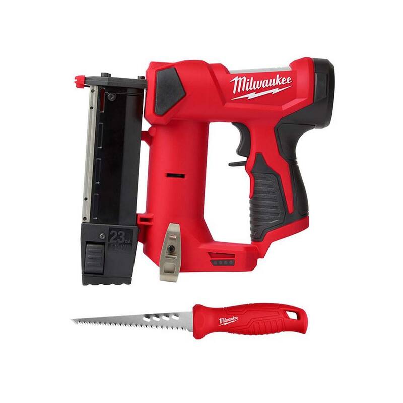 Milwaukee M12 23GA PIN NAILER con Rasping Jab Saw con hoja de yeso de 6 pulgadas - 2540-20-48-22-0104