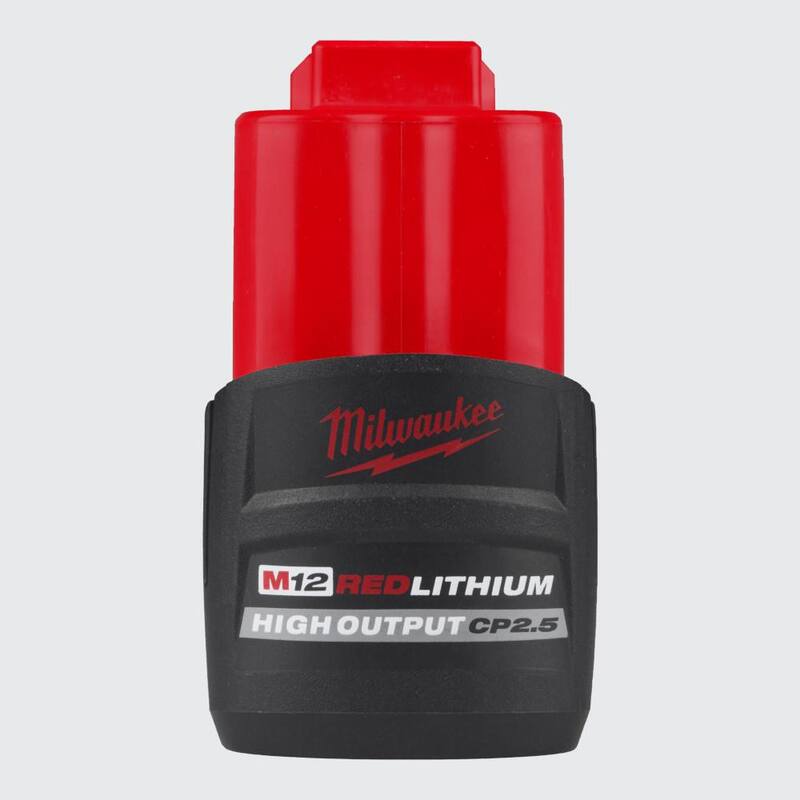 Clavadora de pasadores Milwaukee M12 23GA con pistola de calafateo M12 de 10 OZ (herramienta desnuda) y batería M12 de alto rendimiento 2.5 AH - 2540-20-2441-20-48-11-2425