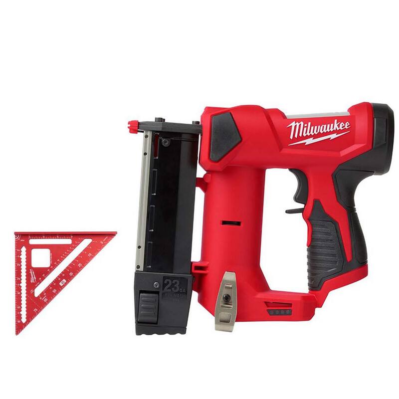 Milwaukee M12 Clavadora de clavos de 23GA con escuadra de techo de 7 pulgadas - 2540-20-MLSQ070