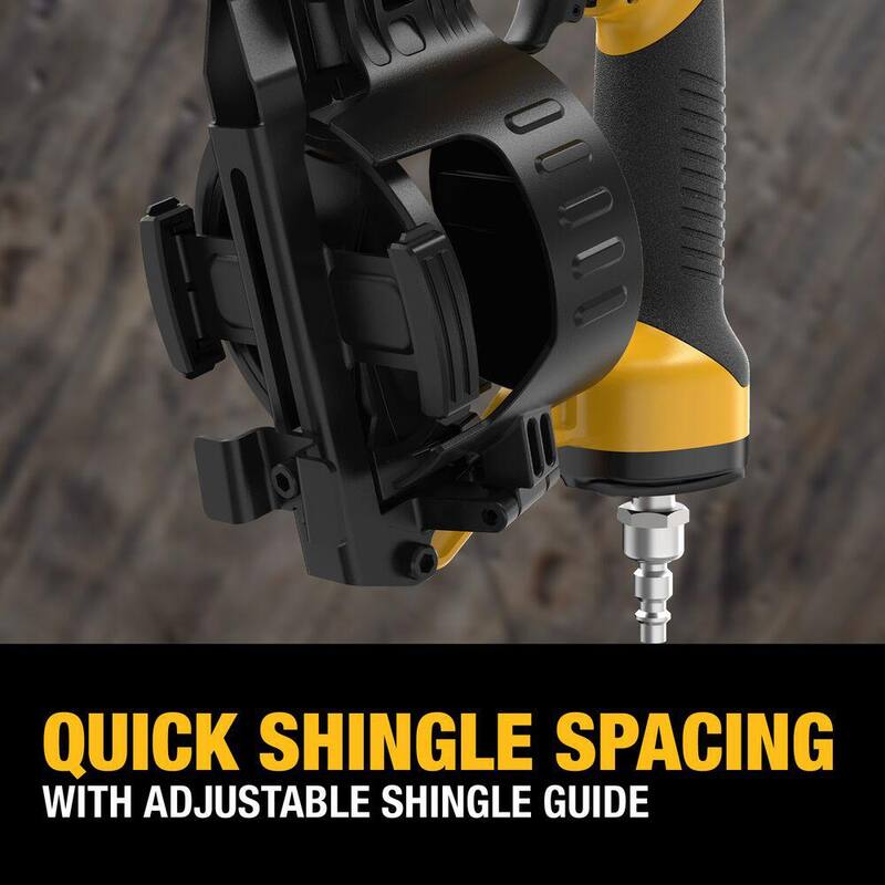 DEWALT Clavadora de techos de bobina neumática de 15 grados de 1-3/4 pulgadas - DW46RN