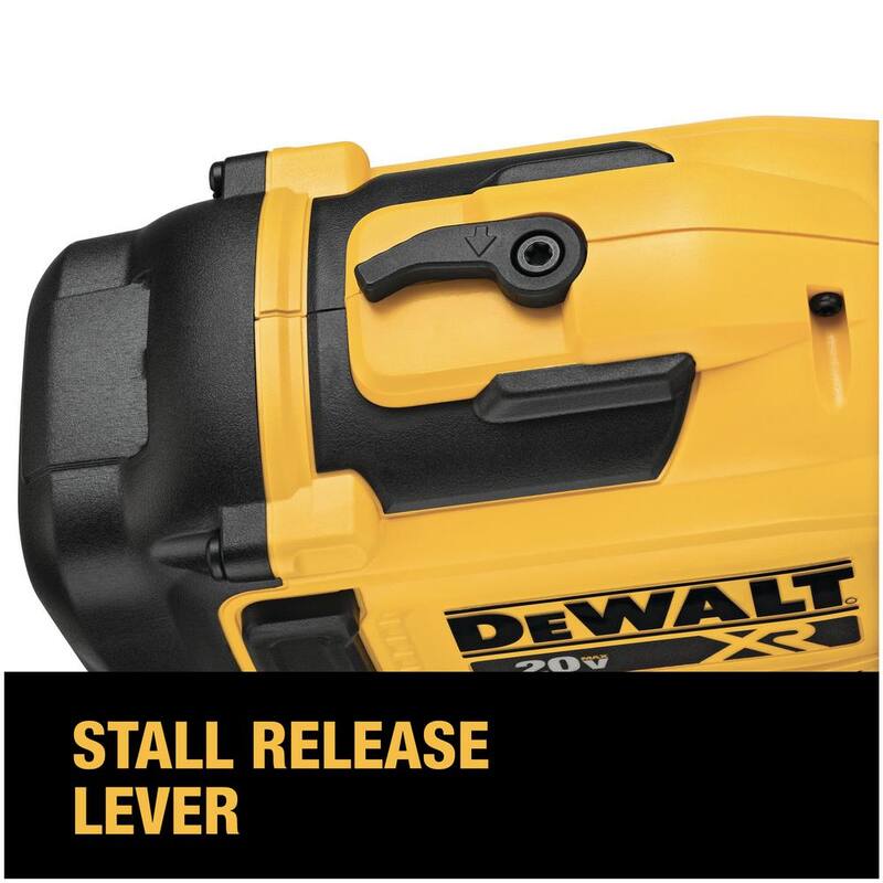 DEWALT 20V MAX Clavadora para techos eléctrica inalámbrica de 15 grados con bocina Bluetooth inalámbrica de 20V MAX - DCN45RNBWR010
