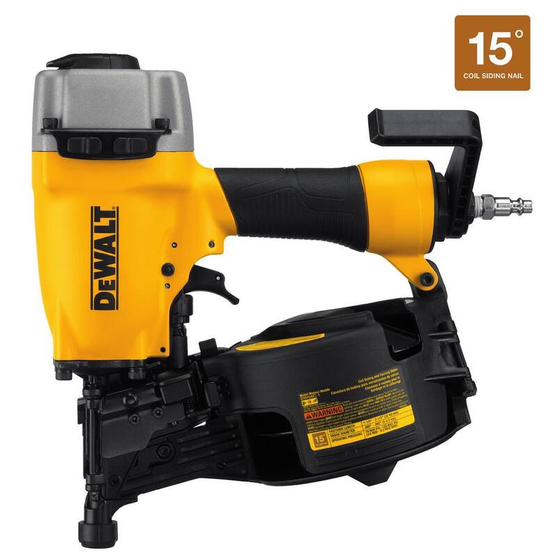 Clavadora neumática para revestimiento en rollo de 15 grados DEWALT con clavos de anillo metálico calibre 0.090 de 2 pulgadas (3600 por caja) - DW66C-1W90BDG