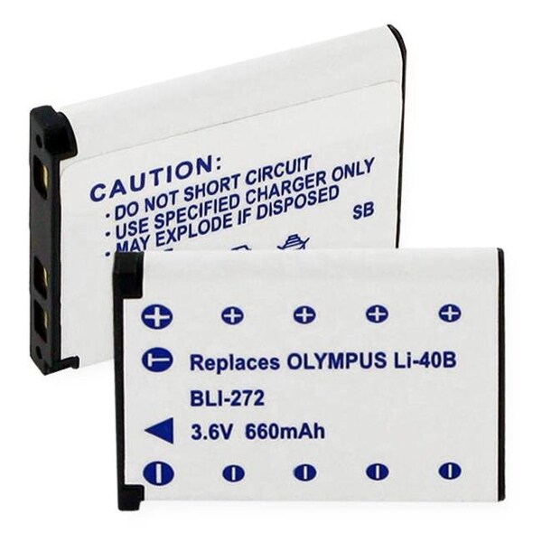 Empire Empire BLI-272 3.7V Olympus Li40B Li-ion 660 mAh Batteries - 2.44 watt - BLI-272