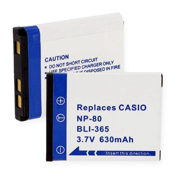 Empire 3.7V Casio NP-80 Li-ion 630 mAh Battery - 2.33 watt - BLI-365