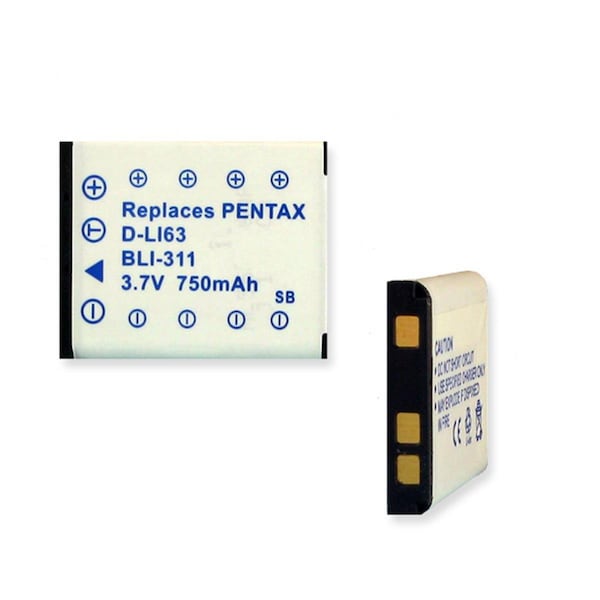 Empire Pentax D-Li63 Li-ion 750 mAh Battery 3.7V - 2.77 watt - BLI-311