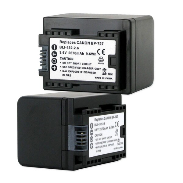 Empire Canon BP-727 3.6V 2670 mAh Batteries - 9.61 watt - BLI-432-2.6