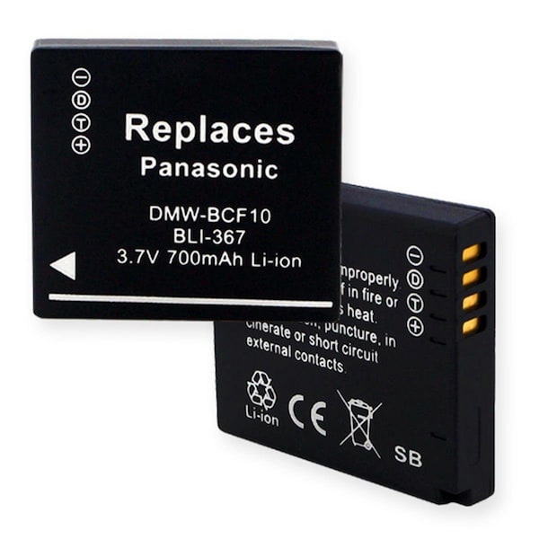 Empire 3.7V Panasonic DMW-BCF10 Li-ion 700 mAh Battery - 2.22 watt - BLI-367