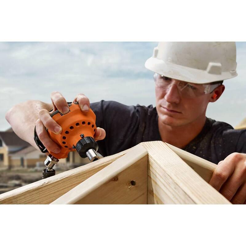 Clavadora de Palma de Tamaño Completo RIDGID neumática de 3-1/2 pulg. con manguera de aire Lay Flat de 1/4 pulg. y 50 pies - R350PNF-R5025LF