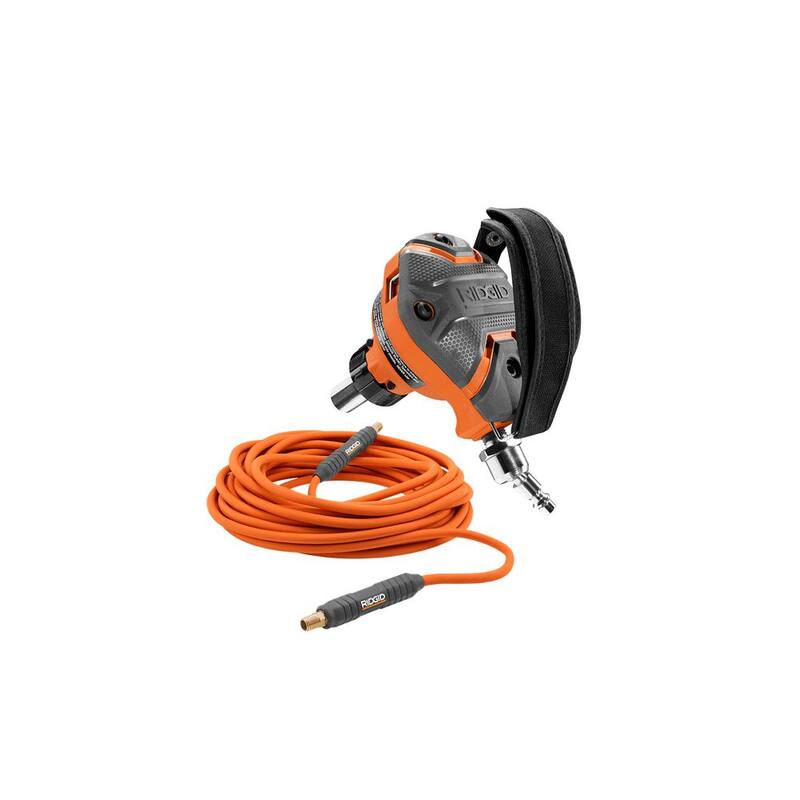 Clavadora de Palma de Tamaño Completo RIDGID neumática de 3-1/2 pulg. con manguera de aire Lay Flat de 1/4 pulg. y 50 pies - R350PNF-R5025LF