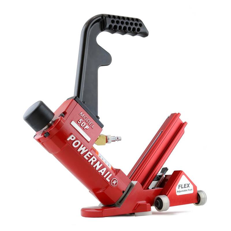 POWERNAIL Pneumático de calibre 18 con rodillo de potencia Flex para clavadoras de láminas de pisos de madera dura - 50PFLEXPRW