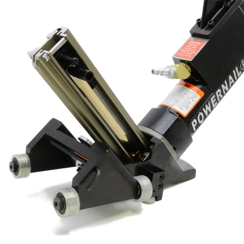 Clavadora neumática de grapas para pisos de madera dura de calibre 16 con rodillo de potencia flexible - 445FLEXPRW