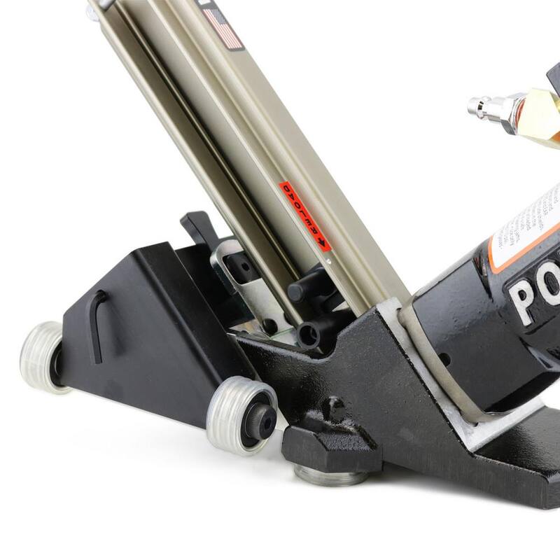 Clavadora neumática de grapas para pisos de madera dura de calibre 16 con rodillo de potencia flexible - 445FLEXPRW