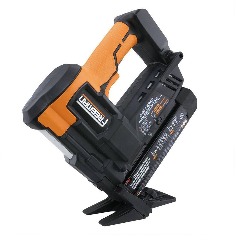 Freeman Cordless 20V 4 en 1 Clavadora y engrapadora de piso de 18 calibres y 2 pulgadas con baterías de iones de litio, estuche y sujetadores - PE4118GF