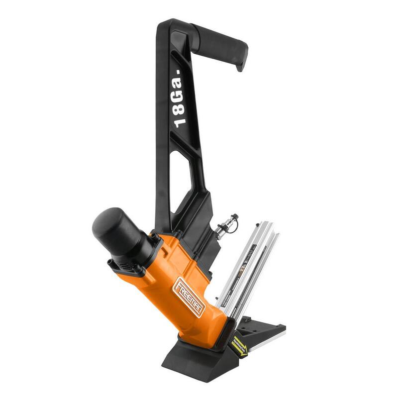 Clavadora neumática de suelos de 18 calibres y 1-3/4 pulgadas con mazo para suelos y placas base intercambiables - PF18GLCN