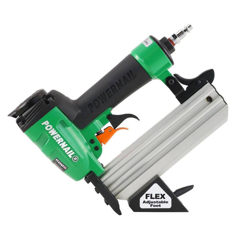 POWERNAIL Kit de clavadora de clavos de lengüeta de 20 gaugae para pisos de madera dura con gatillo neumático - 2000F