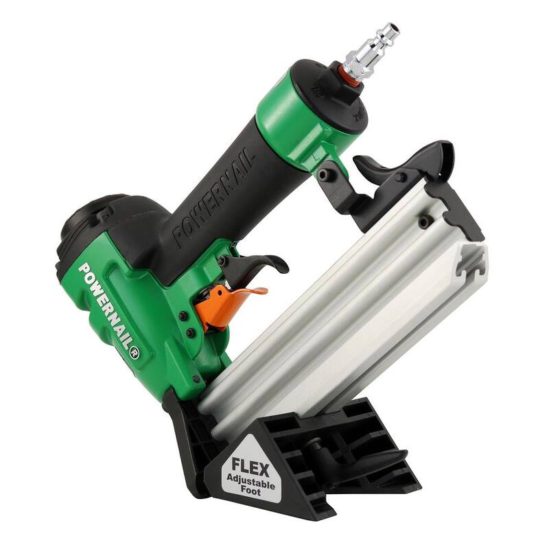 POWERNAIL Kit de clavadora de clavos de lengüeta de 20 gaugae para pisos de madera dura con gatillo neumático - 2000F