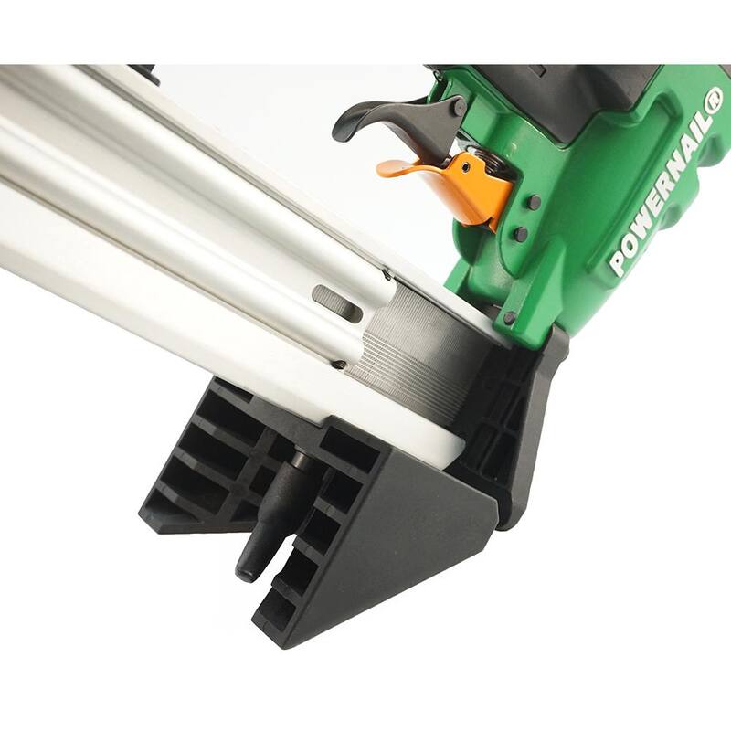 POWERNAIL Kit de clavadora de clavos de lengüeta de 20 gaugae para pisos de madera dura con gatillo neumático - 2000F
