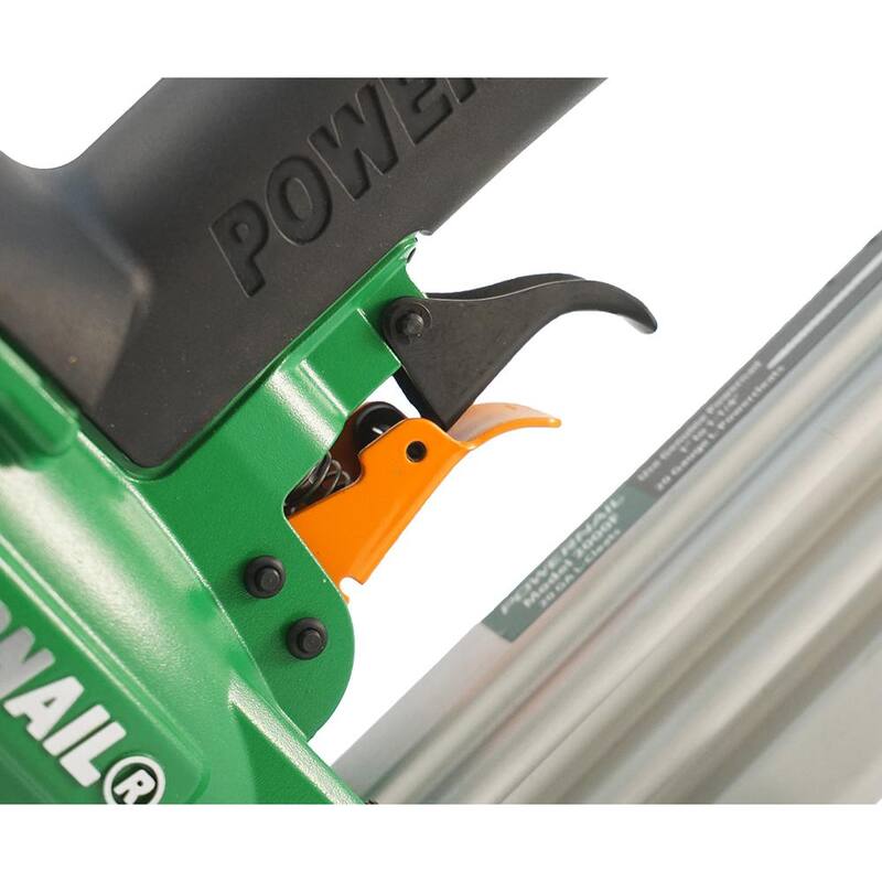 POWERNAIL Kit de clavadora de clavos de lengüeta de 20 gaugae para pisos de madera dura con gatillo neumático - 2000F