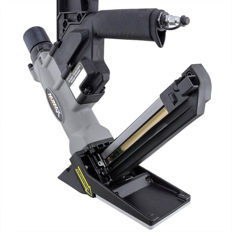 NuMax Pneumático 2 en 1 Clavadora y Grapadora de Piso con Mango Doble de 15 y 16 pulgadas - S50LSDH