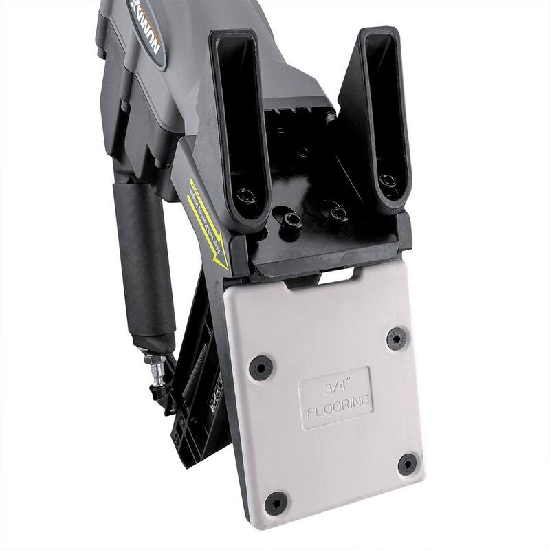 NuMax Pneumático 2 en 1 Clavadora y Grapadora de Piso con Mango Doble de 15 y 16 pulgadas - S50LSDH
