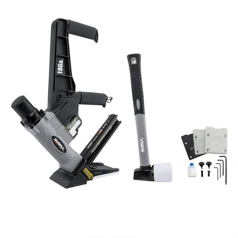 NuMax 1-3/4 pulgadas 18-Gauge Clavadora de pisos con asa doble para clavos en L - S18GLCNDH