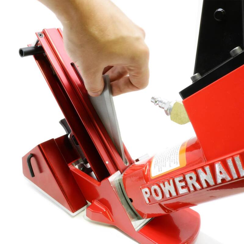 Clavadora de espigas para piso de madera dura POWERNAIL neumática de 18 calibres, flexible - 50PFLEXW