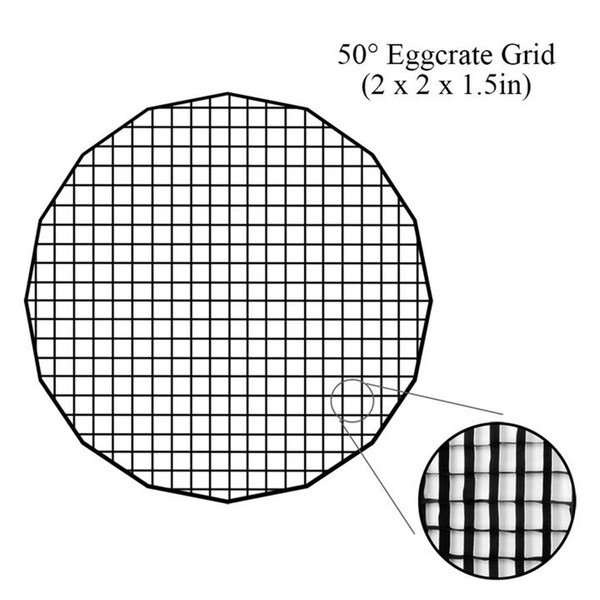 Fotodiox 28 in. Eggcrate Grid for Deep EZ-Pro Parabolic Softboxes - EZPRO-DEEP-CLOTH-GRID-28IN