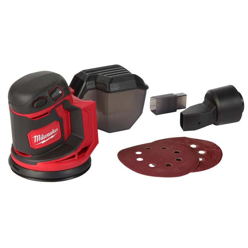 Lijadora orbital aleatoria inalámbrica de 18V Milwaukee M18 18V de 5 pulgadas con batería de ion de litio (Herramienta solamente) - 2648-20