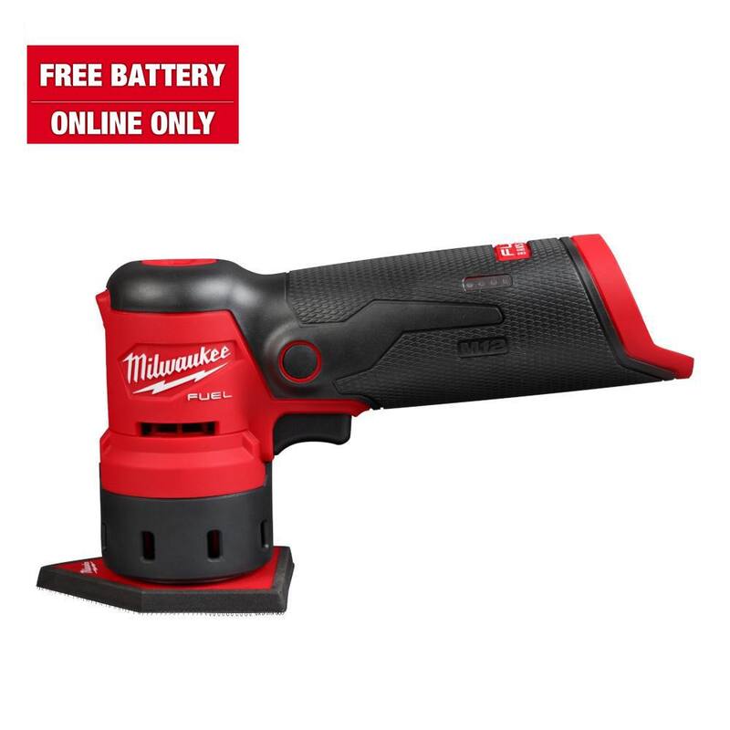 Lijadora orbital inalámbrica Milwaukee M12 FUEL de 12 voltios con tecnología de iones de litio sin escobillas (Solo herramienta) - 2531-20
