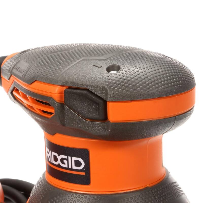 Lijadora orbital aleatoria con tecnología AIRGUARD de 3 amperios y cable de 5 pulgadas RIDGID - R26011